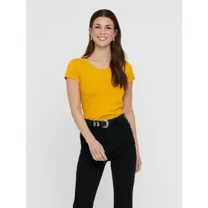 Frauen-T-Shirt Only manches courtes Live love life col rond image-1