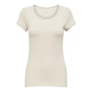 Frauen-T-Shirt Only manches courtes Live love life col rond image-0