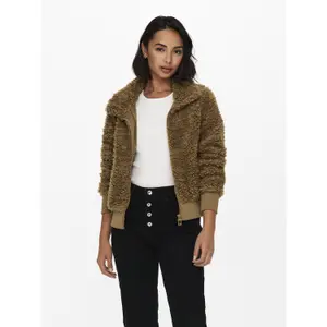 Women's bomber jacket Only onlellie sherpa image-1