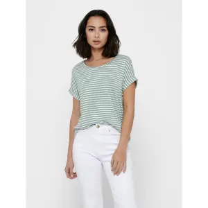 Women's T-shirt Only Moster stripe col rond image-1
