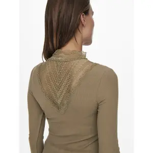 Frauen Top Only Tilde manches longues col montant lace image-6