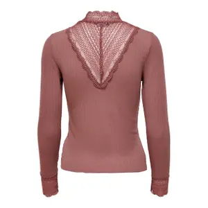 Vrouwen top Only Tilde manches longues col montant lace image-1