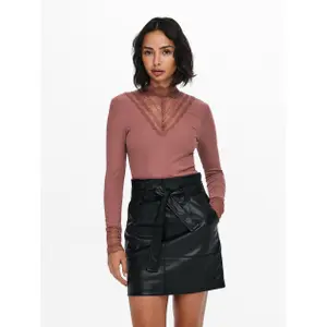 Vrouwen top Only Tilde manches longues col montant lace image-3