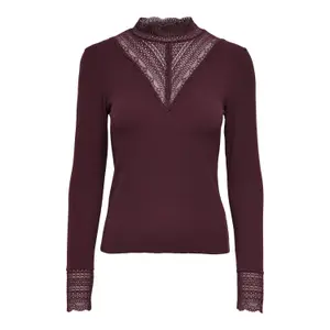 Frauen Top Only Tilde manches longues col montant lace image-0