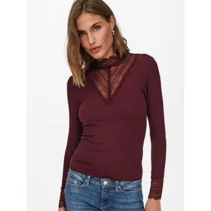 Frauen Top Only Tilde manches longues col montant lace image-2