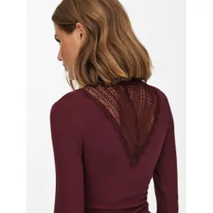 Frauen Top Only Tilde manches longues col montant lace image-4