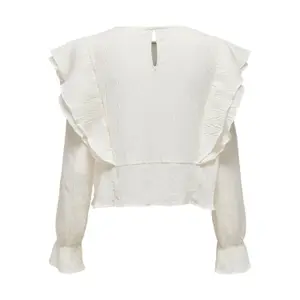 Damesblouse met lange mouwen Only onlellie life dot frill image-1