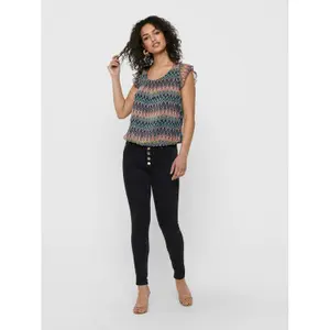 T-shirt för kvinnor Only onlmaria capsleeve wovens image-2