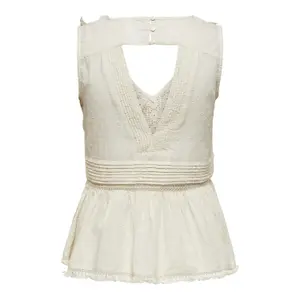 V-hals trui voor vrouwen Only onlclea life lace image-1