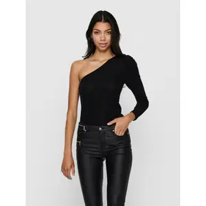 Women's long sleeve T-shirt Only onystar glitter oneshoulders image-1