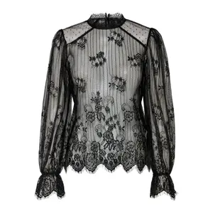 Women's long sleeve T-shirt Only onllady laces image-0