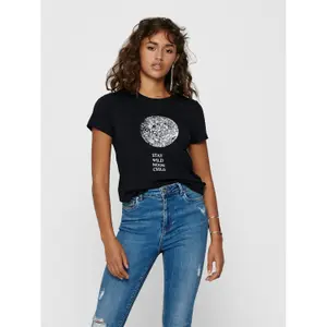 T-shirt för kvinnor Only onlkita life reg moon image-1