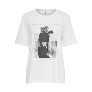 T-shirt för kvinnor Only onlsally life boxy photo image-0