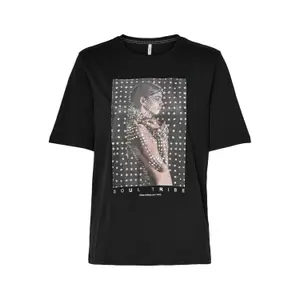 T-shirt för kvinnor Only onlsally life boxy photo image-0
