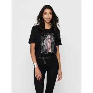 T-shirt för kvinnor Only onlsally life boxy photo image-1