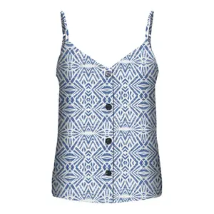 T-shirt för kvinnor Only onlnova life button singlet aop wovens 2 image-0