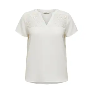T-shirt för kvinnor Only onlversa lace fr wovens image-0
