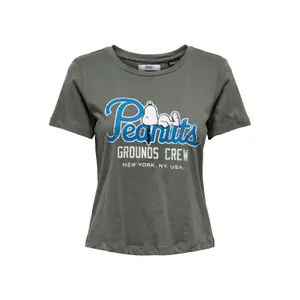 T-shirt för kvinnor Only onlsnoopy college image-0