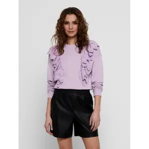 Sweatshirt med rund halsringning för kvinnor Only onlofelia life image-1