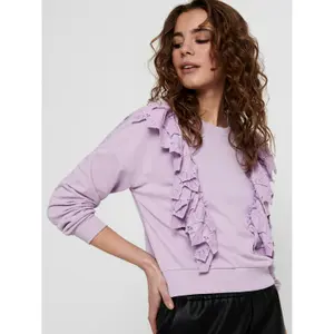 Sweatshirt med rund halsringning för kvinnor Only onlofelia life image-3