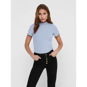 T-Shirt mit Stehkragen und kurzen Ärmeln, Damen Only onlemma image-1