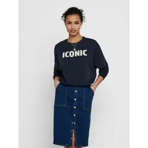 Sweatshirt med rund halsringning för kvinnor Only onledith image-1
