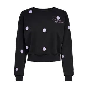 Sweatshirt med rund halsringning för kvinnor Only onlfina life image-0