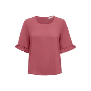 T-shirt för kvinnor Only onlnova life frill solid wovens image-0