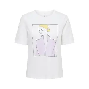 T-shirt för kvinnor Only onldina life boxy image-0