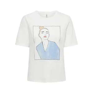 T-shirt för kvinnor Only onldina life boxy image-0