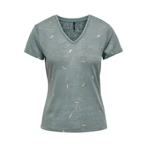 Women's short sleeve v-neck top Only onlstephania image-0