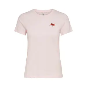 T-shirt för kvinnor Only onlkita life reg pin image-0