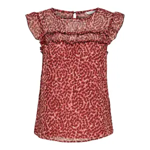 T-shirt för kvinnor Only onlmarguerite capsleeve wovens image-0