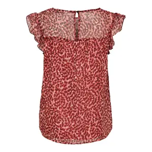 T-shirt för kvinnor Only onlmarguerite capsleeve wovens image-3