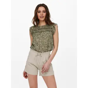 T-shirt för kvinnor Only onlmarguerite capsleeve wovens image-1