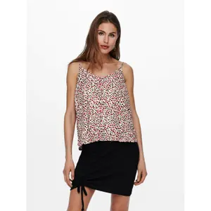 T-shirt för kvinnor Only onldia life plisse singlet wovens image-1