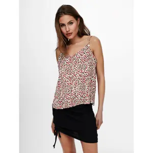 T-shirt för kvinnor Only onldia life plisse singlet wovens image-3