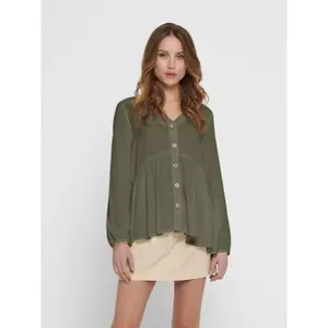 Women's long sleeve T-shirt Only onlmolly button image-0