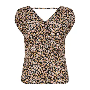 T-shirt mulher Only onlfuchsia plisse wovens