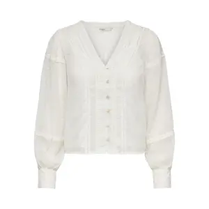 Women's long sleeve T-shirt Only onlorchid button image-0