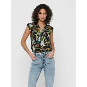 T-shirt för kvinnor Only onlmars capsleeve wovens image-1