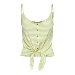 Women's sleeveless T-shirt Only onlgloria life knot buttons image-0