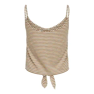 Women's sleeveless T-shirt Only onlgloria life knot buttons image-4