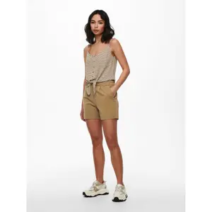 Women's sleeveless T-shirt Only onlgloria life knot buttons image-2
