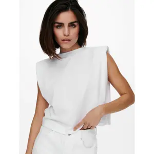 Women's sleeveless T-shirt Only onljen life houlderpads image-3