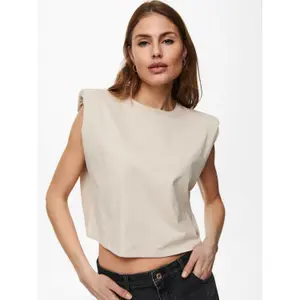 Women's sleeveless T-shirt Only onljen life houlderpads image-2