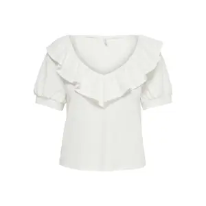 T-shirt för kvinnor Only onldinna life frills image-0