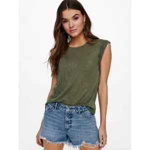 Women's sleeveless T-shirt Only onlceline lace mixs image-3
