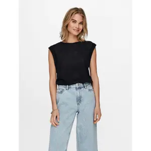 Women's sleeveless T-shirt Only onlceline lace mixs image-1