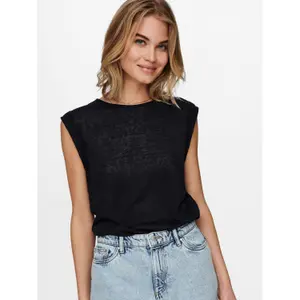 Women's sleeveless T-shirt Only onlceline lace mixs image-4